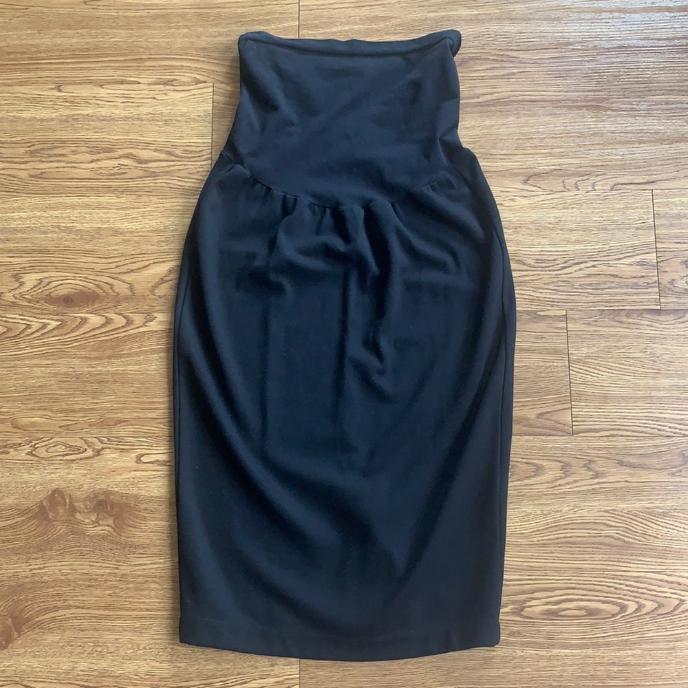 Isabella Oliver Black Maternity Pencil Skirt, 4-6
